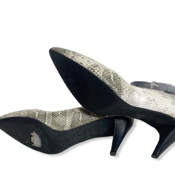 Joe’s Jeans “Ned” Snake Print Ankle Strap Heels - Picture 6 of 7